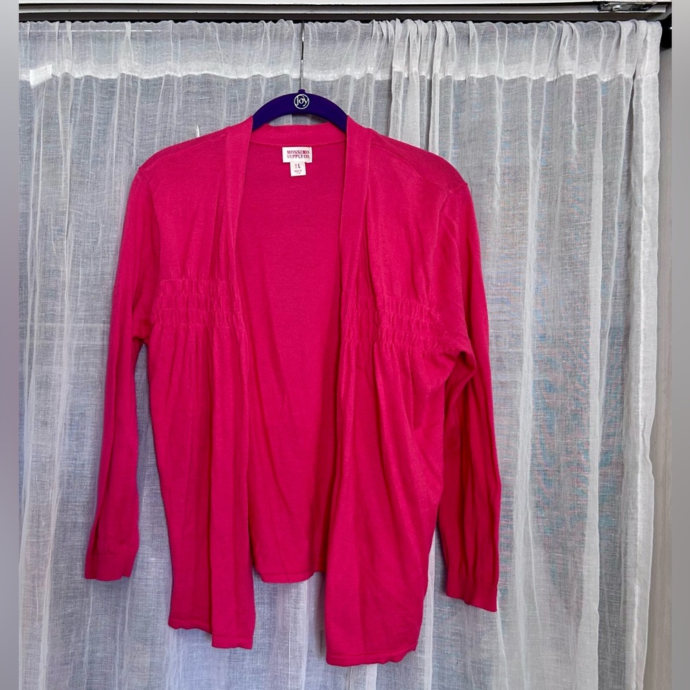 Mossimo Large Pink Cinched Cardigan